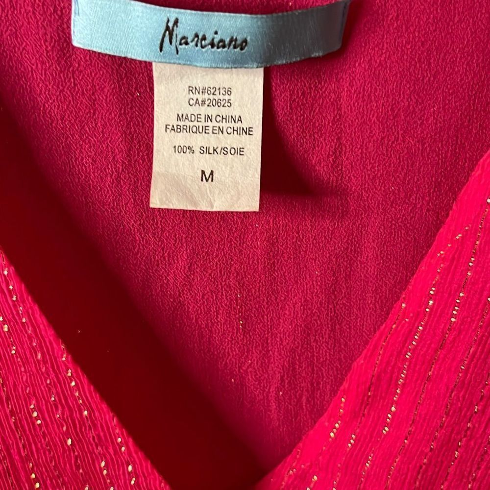 Marciano Flowing Pink Blouse Size Medium - Picture 5 of 6